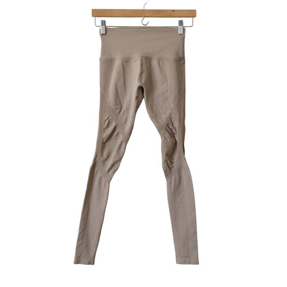 Alphalete Athletics Aero Leggings Taupe Tan Women's Small Stretch Pants Gym - Picture 2 of 8